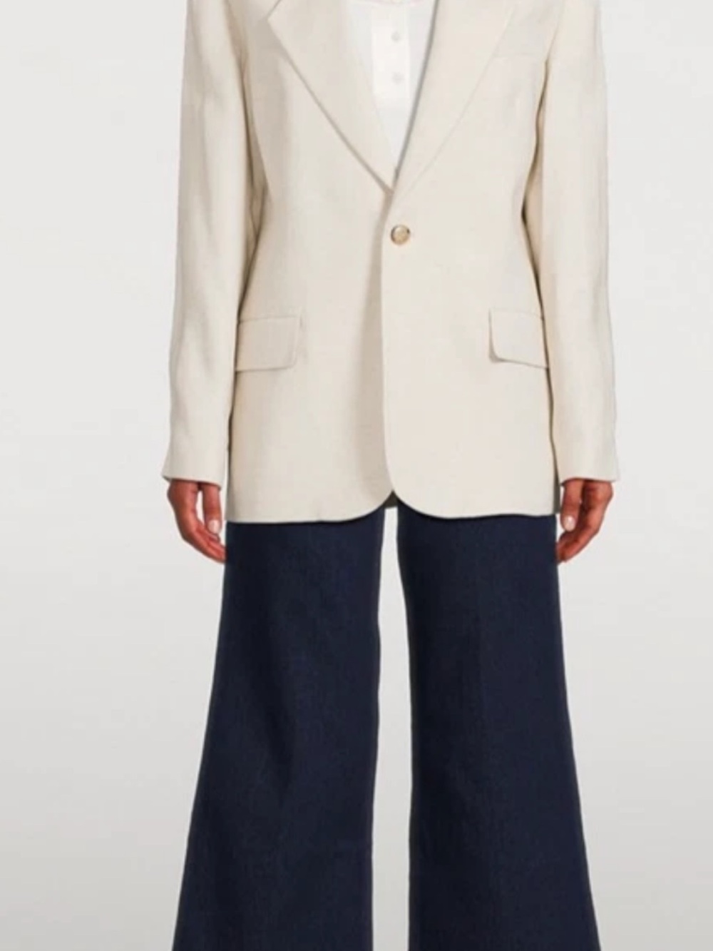 695$New with Tags Frame grandfather  Single-Button Blazer Linen/Viscose XS